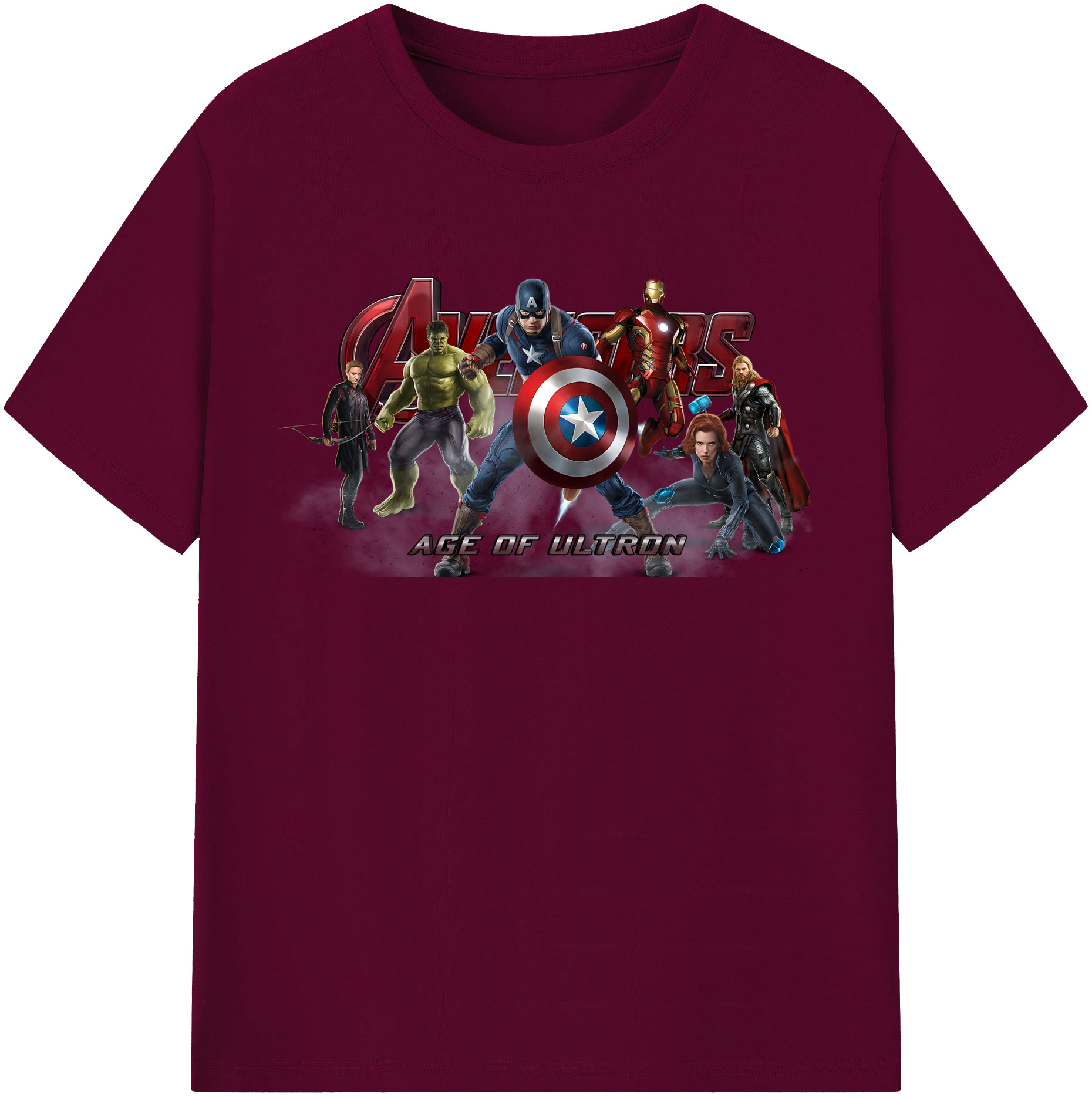 （画像用） アベンジャーズ The Avengers レディースカジュアルプリントTシャツ（綿100％）